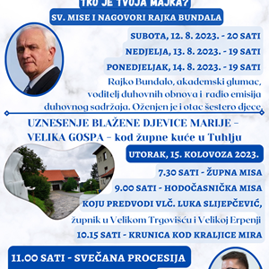 Proslava Velike Gospe u Župi Tuhelj